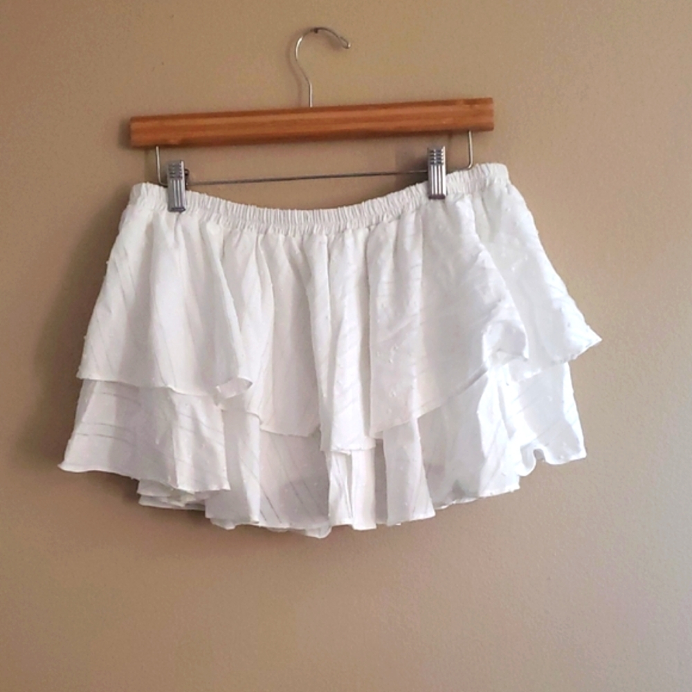 Diarrablu White Crop Strapless Top Size M